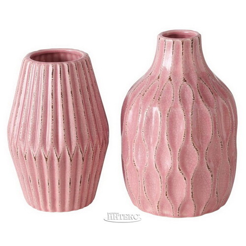 Керамическая ваза Минодора 21 см светло-розовая Boltze