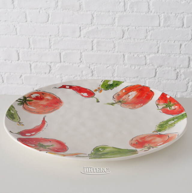 Керамическая тарелка Armando Tomato 39 см Boltze (Больтце)