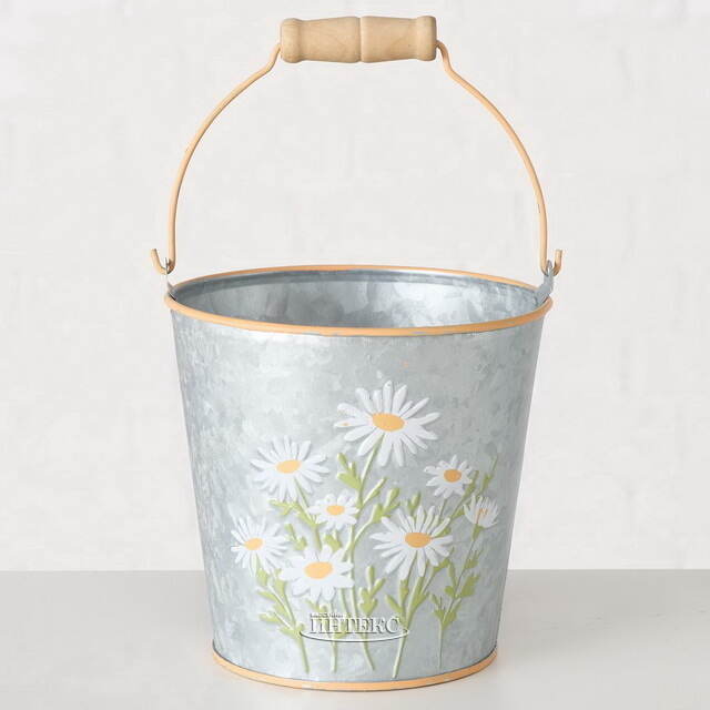 Металлическое кашпо Ведерко Луфен 13 см Boltze