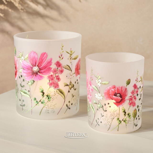 Набор стеклянных подсвечников Futrone Flowers 8-10 см, 2 шт Boltze (Больтце)