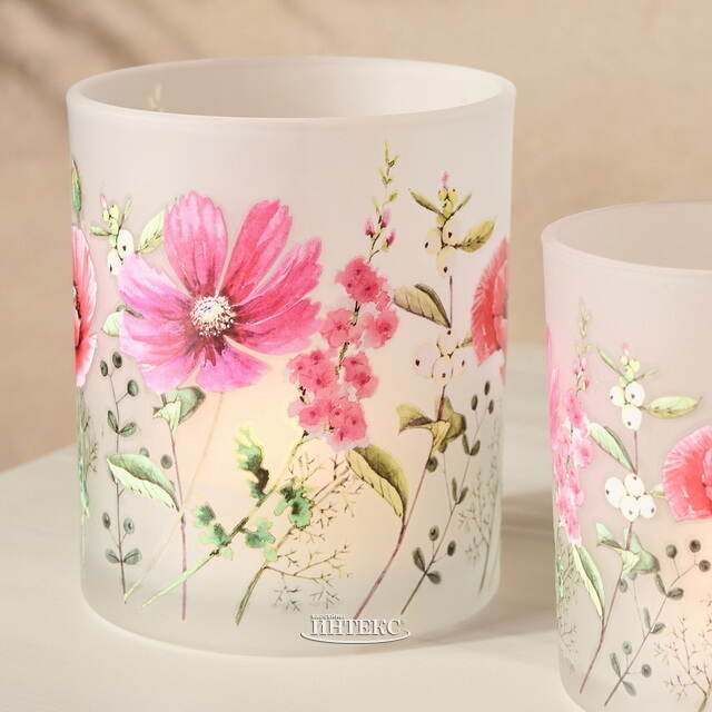 Набор стеклянных подсвечников Futrone Flowers 8-10 см, 2 шт Boltze (Больтце)
