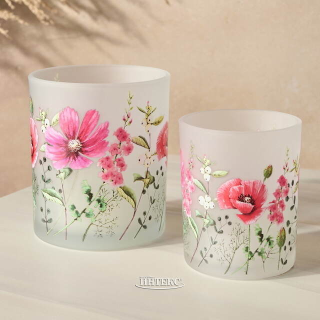 Набор стеклянных подсвечников Futrone Flowers 8-10 см, 2 шт Boltze (Больтце)