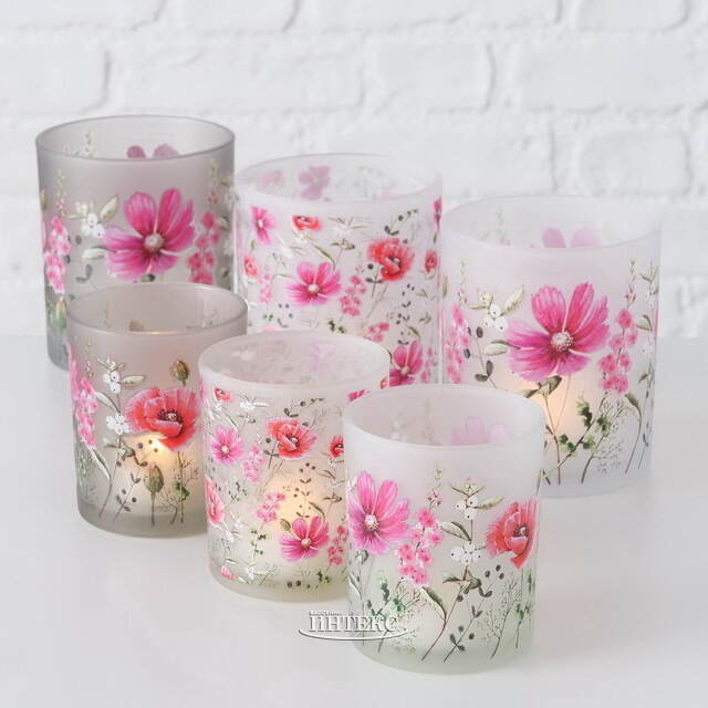 Набор стеклянных подсвечников Futrone Flowers 8-10 см, 2 шт Boltze (Больтце)