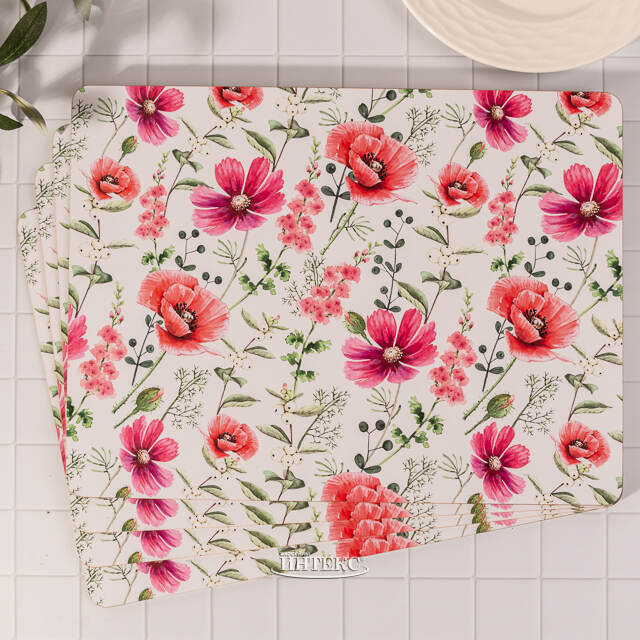 Набор плейсматов Insolito Flore 40*30 см, 4 шт Boltze