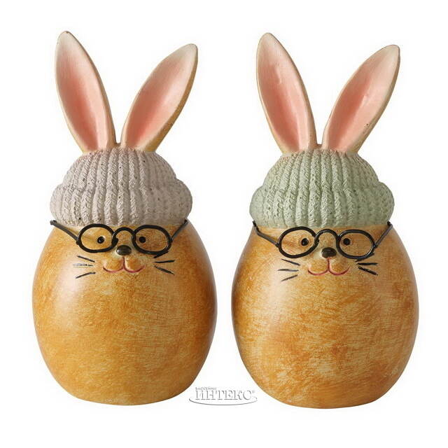 Набор декоративных фигурок Кролики Барберри 12 см, 2 шт Boltze