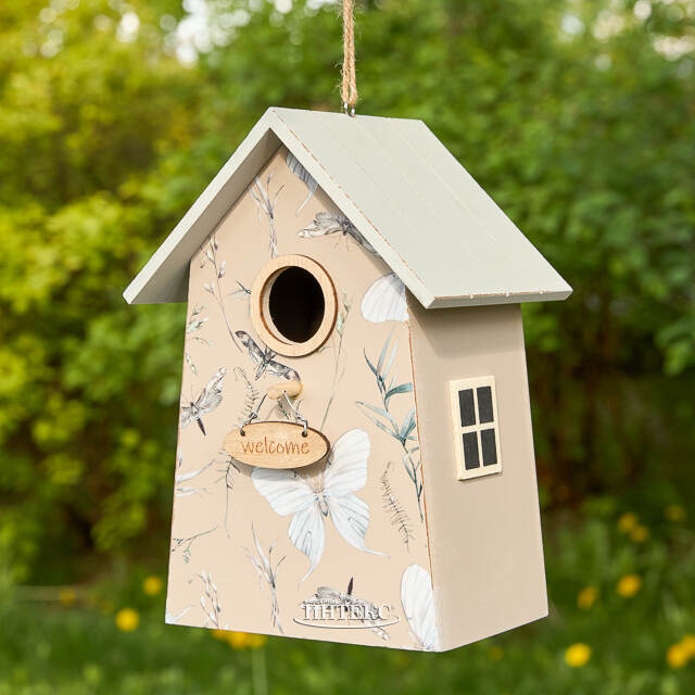 Садовое украшение Скворечник Мориньер 22*15 см бежевый Boltze