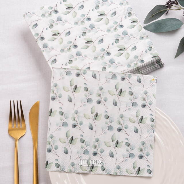 Бумажные салфетки Eukana: Aquarelle Herbal 17*17 см, 20 шт Boltze (Больтце)