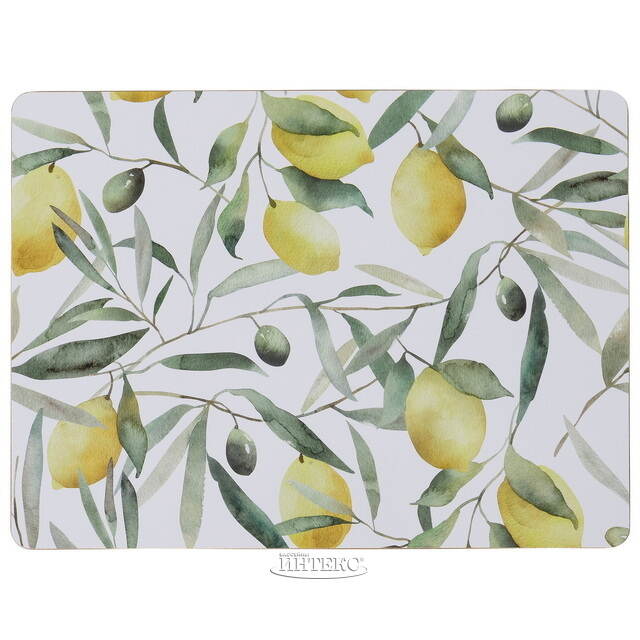 Набор плейсматов Citronella 40*30 см белый, 4 шт Boltze