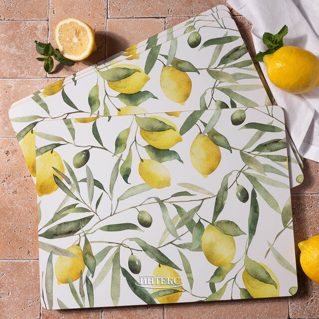 Набор плейсматов Citronella 40*30 см белый, 4 шт Boltze