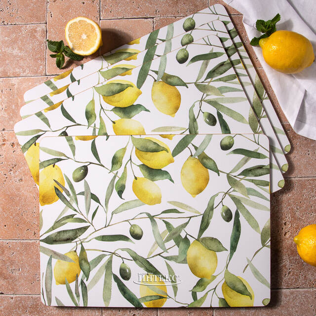 Набор плейсматов Citronella 40*30 см белый, 4 шт Boltze