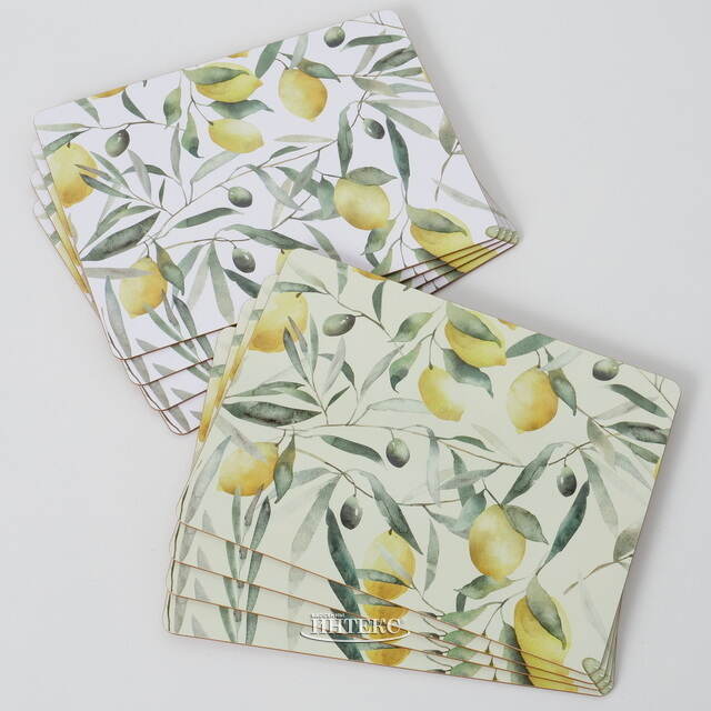 Набор плейсматов Citronella 40*30 см белый, 4 шт Boltze