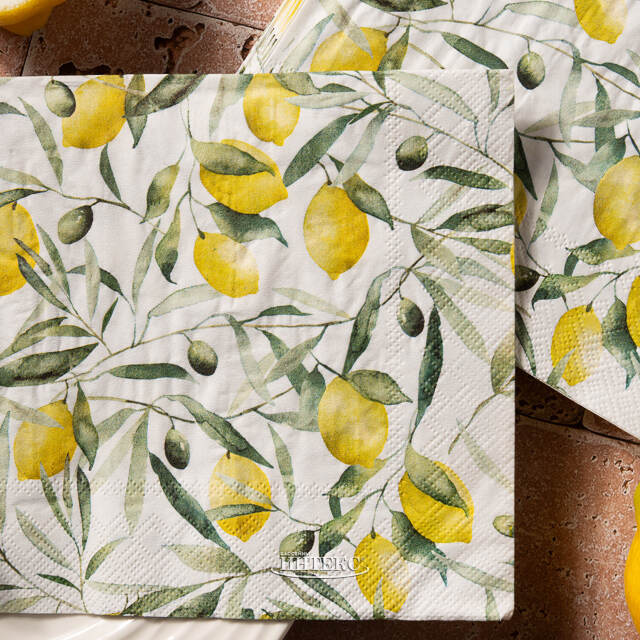 Бумажные салфетки Citronella 17*17 см белые, 20 шт Boltze