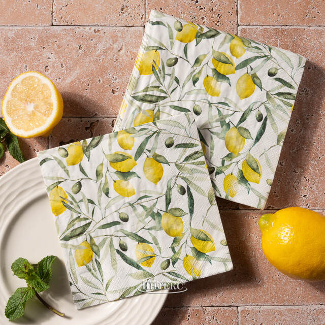 Бумажные салфетки Citronella 17*17 см белые, 20 шт Boltze