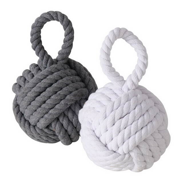 Дверной стоппер Кноттен 23 см серый Boltze