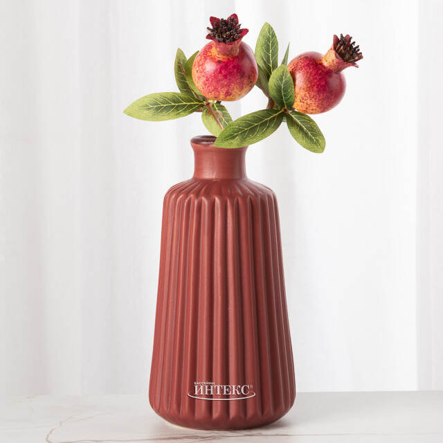 Керамическая ваза Дижон 17 см бордовая Boltze (Больтце)