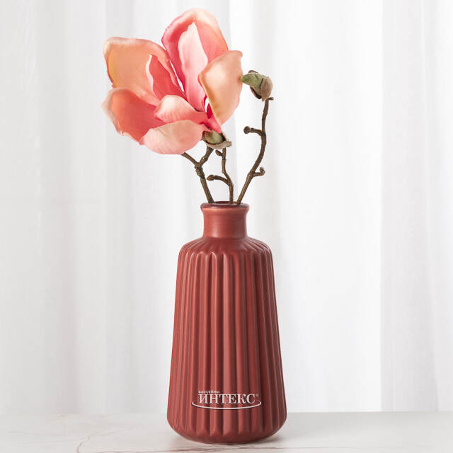 Керамическая ваза Дижон 17 см бордовая Boltze (Больтце)