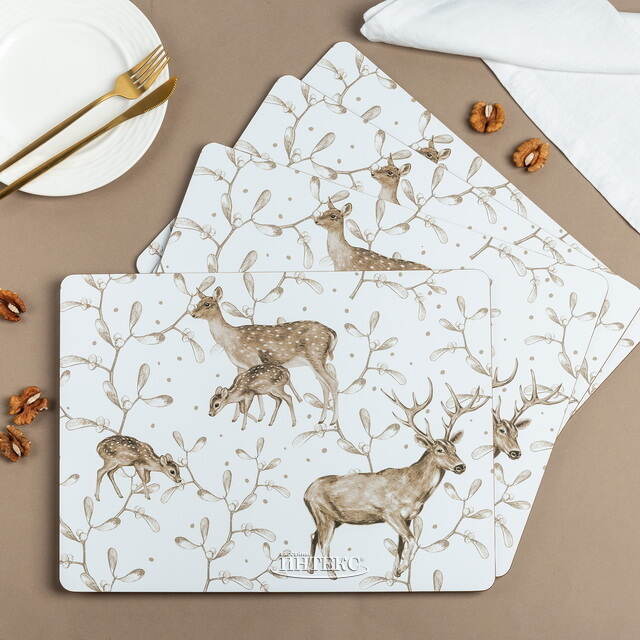Набор плейсматов Tramontana: Deer Famiglia 40*30 см, 4 шт Boltze (Больтце)
