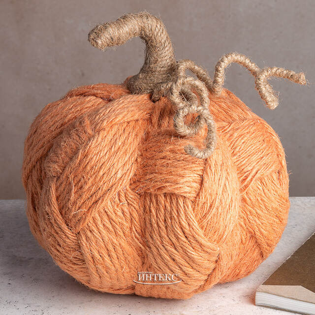 Декоративная фигурка Тыква Черизола 20 см персиковая Boltze