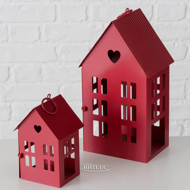 Набор подсвечников-домиков Arcentales 14-25 см, 2 шт Boltze