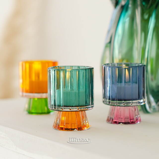 Набор стеклянных подсвечников Summer Glance 8 см, 4 шт Boltze