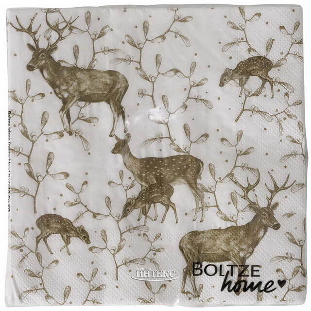 Бумажные салфетки Семейство Оленей 17*17 см, 20 шт Boltze