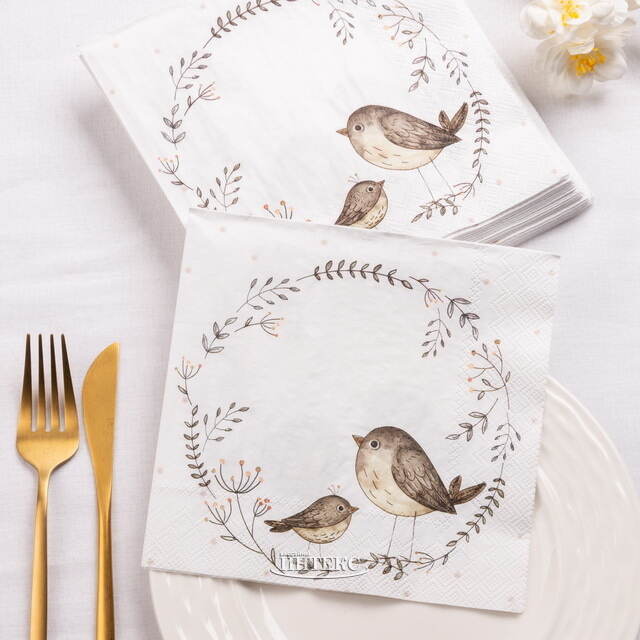 Бумажные салфетки Птички Гуаспес 17*17 см, 20 шт Boltze (Больтце)