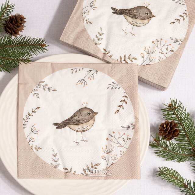 Бумажные салфетки Птичка Уэльяс 17*17 см, 20 шт Boltze (Больтце)