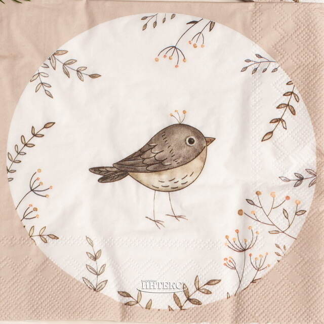 Бумажные салфетки Птичка Уэльяс 17*17 см, 20 шт Boltze (Больтце)