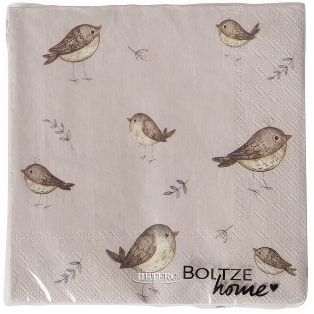 Бумажные салфетки Птички Тринчерас 17*17 см, 20 шт Boltze