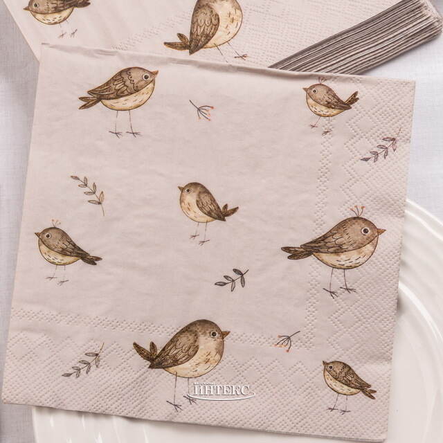 Бумажные салфетки Птички Тринчерас 17*17 см, 20 шт Boltze (Больтце)