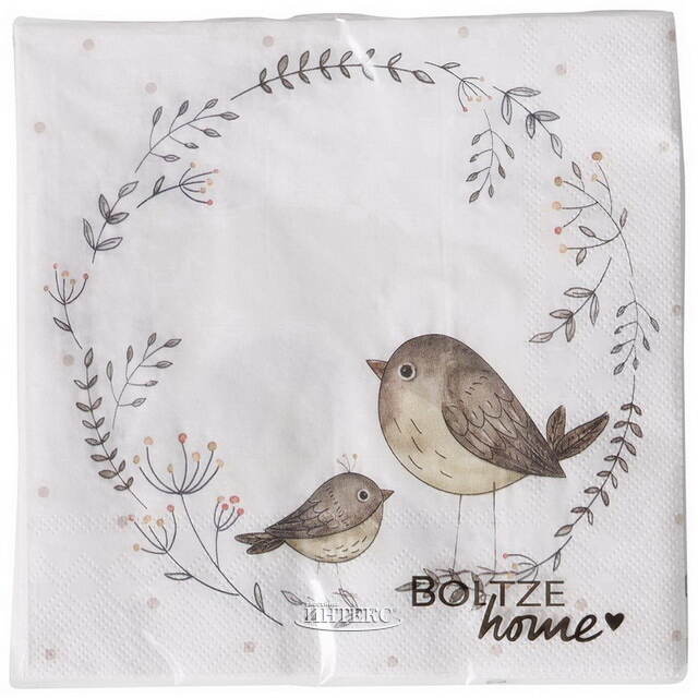 Бумажные салфетки Птички Гуаспес 17*17 см, 20 шт Boltze