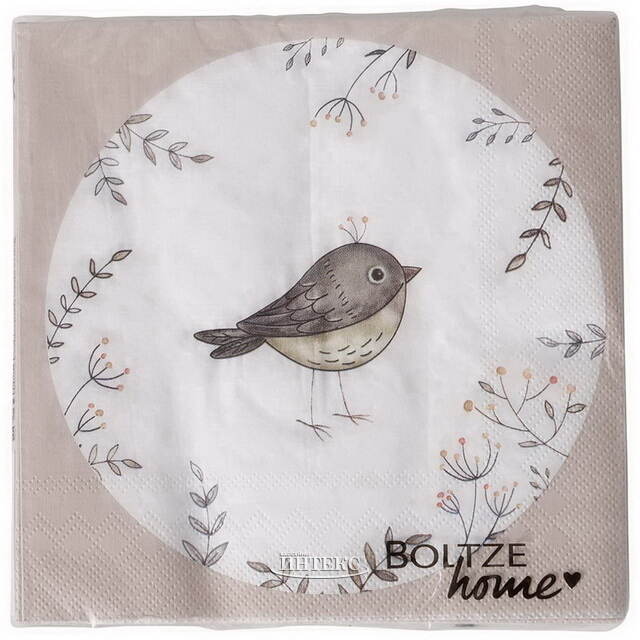 Бумажные салфетки Птичка Уэльяс 17*17 см, 20 шт Boltze