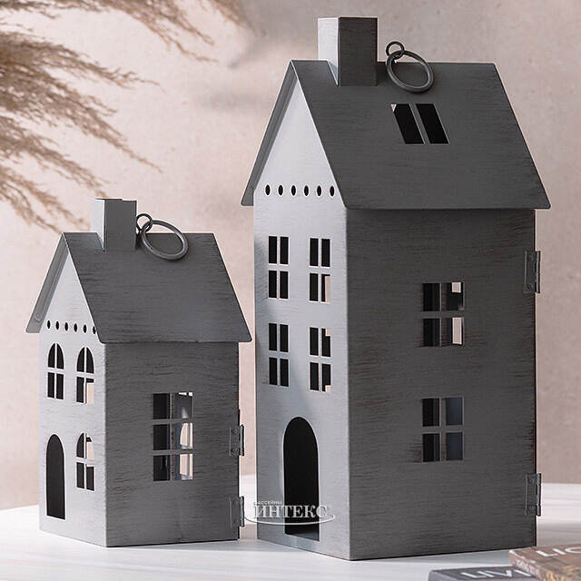 Набор подсвечников-фонарей Olesund 20-30 см серый, 2 шт Boltze