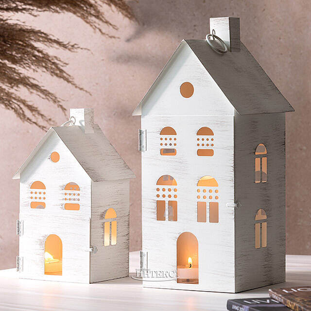 Набор подсвечников-фонарей Olesund 20-30 см белый, 2 шт Boltze