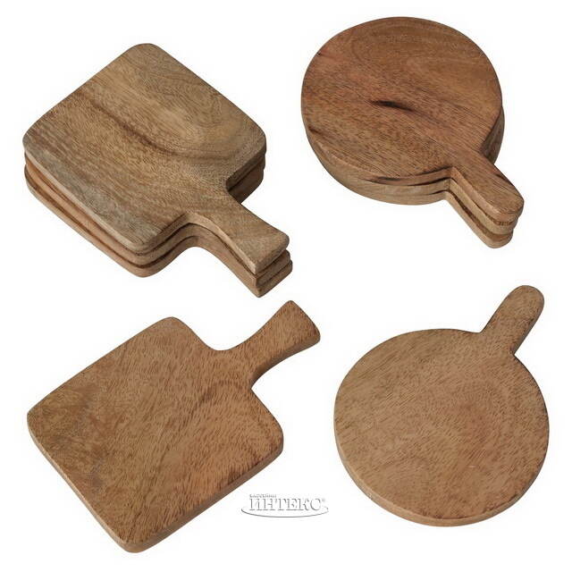 Доска для подачи закусок Либретто 15 см, 4 шт, квадратная Boltze