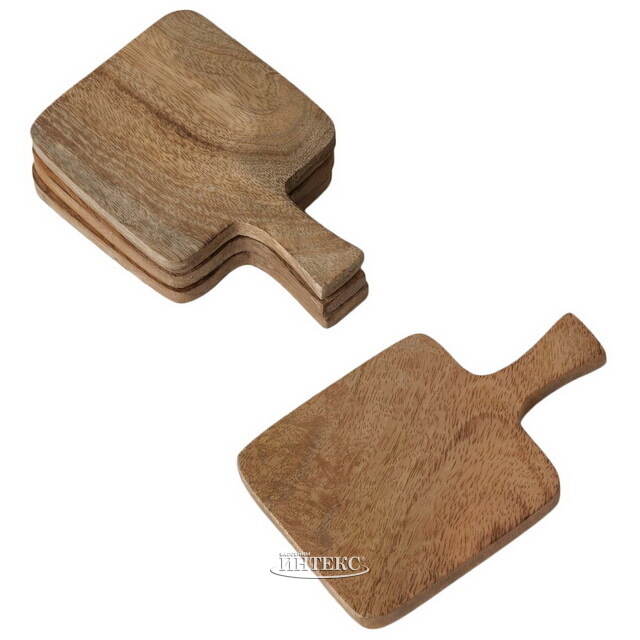 Доска для подачи закусок Либретто 15 см, 4 шт, квадратная Boltze