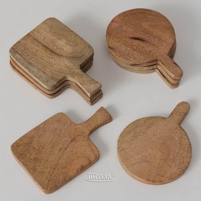 Доска для подачи закусок Либретто 15 см, 4 шт, квадратная Boltze