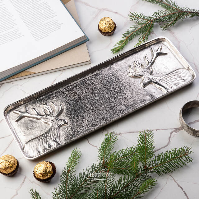 Металлический поднос Deer Majesto 37*13 см Boltze