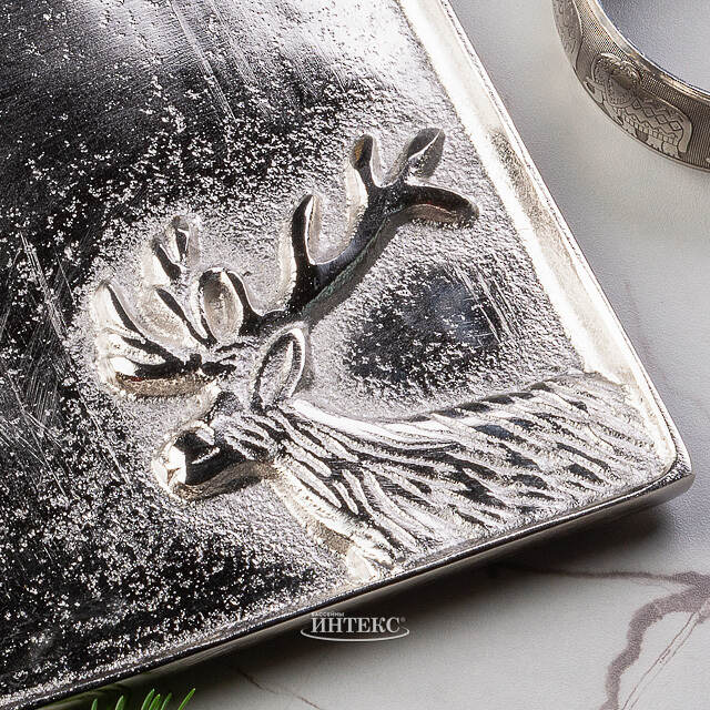 Металлический поднос Deer Majesto 19*19 см Boltze (Больтце)
