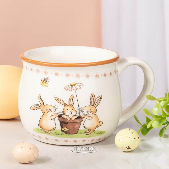 Фарфоровая кружка Кролики: Джереми с друзьями 180 мл Boltze (Больтце)