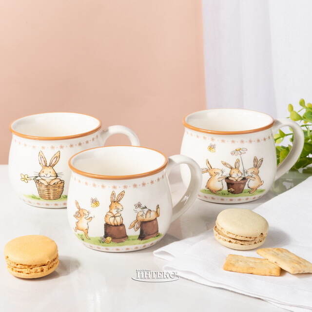 Фарфоровая кружка Кролики: Джереми с друзьями 180 мл Boltze (Больтце)