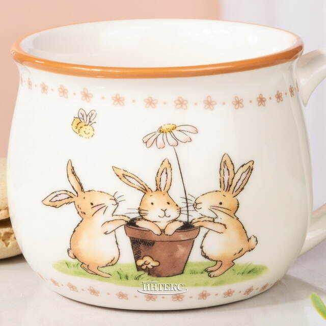 Фарфоровая кружка Кролики: Джереми с друзьями 180 мл Boltze (Больтце)