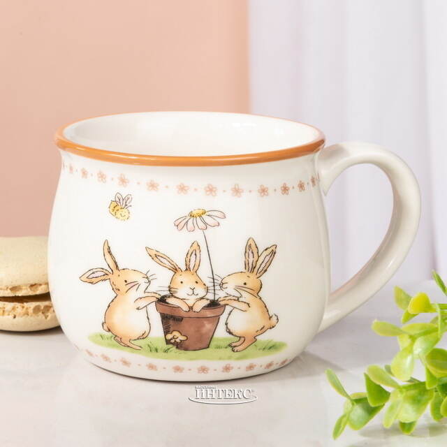 Фарфоровая кружка Кролики: Джереми с друзьями 180 мл Boltze (Больтце)