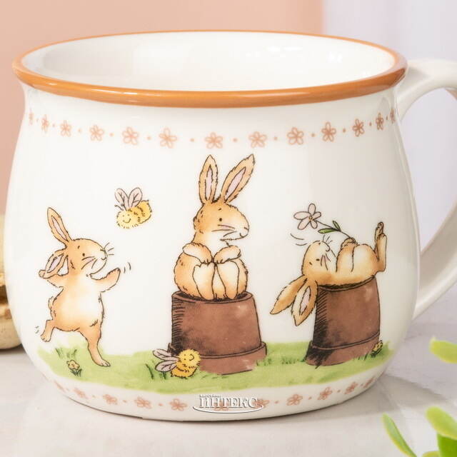 Фарфоровая кружка Зайчата: Джереми и Друзья 180 мл Boltze (Больтце)