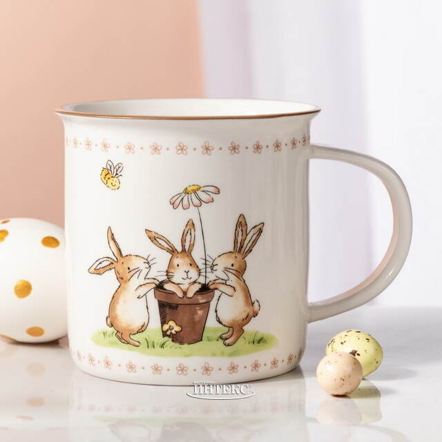 Фарфоровая кружка Кролики: Джо и Друзья 370 мл Boltze (Больтце)