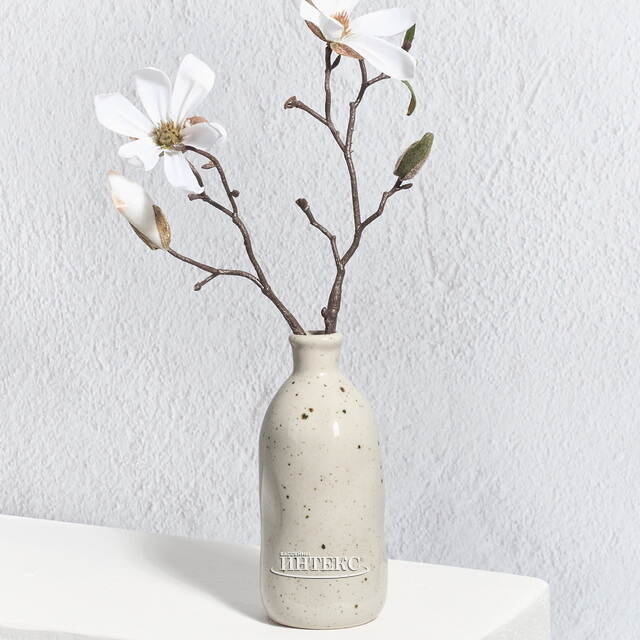 Керамическая ваза для цветов Фуэнте-Аламо 15 см кремовая Boltze (Больтце)