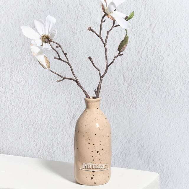 Керамическая ваза для цветов Фуэнте-Аламо 15 см бежевая Boltze (Больтце)