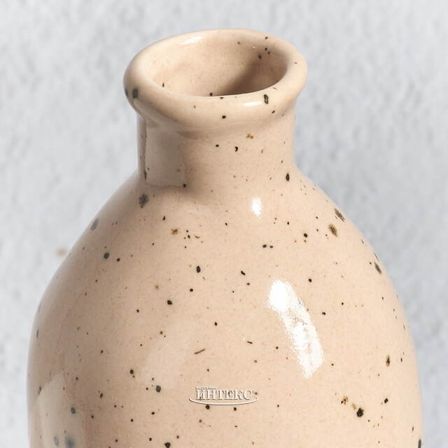 Керамическая ваза для цветов Фуэнте-Аламо 15 см бежевая Boltze (Больтце)