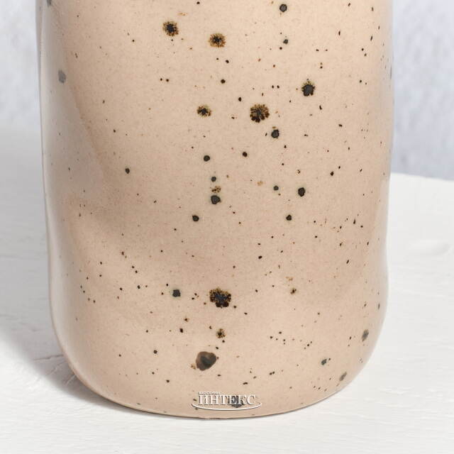 Керамическая ваза для цветов Фуэнте-Аламо 15 см бежевая Boltze (Больтце)