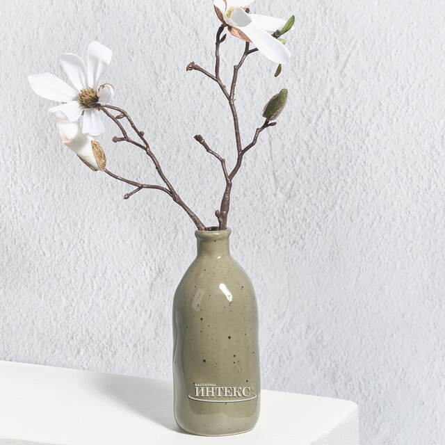 Керамическая ваза для цветов Фуэнте-Аламо 15 см зеленая Boltze (Больтце)